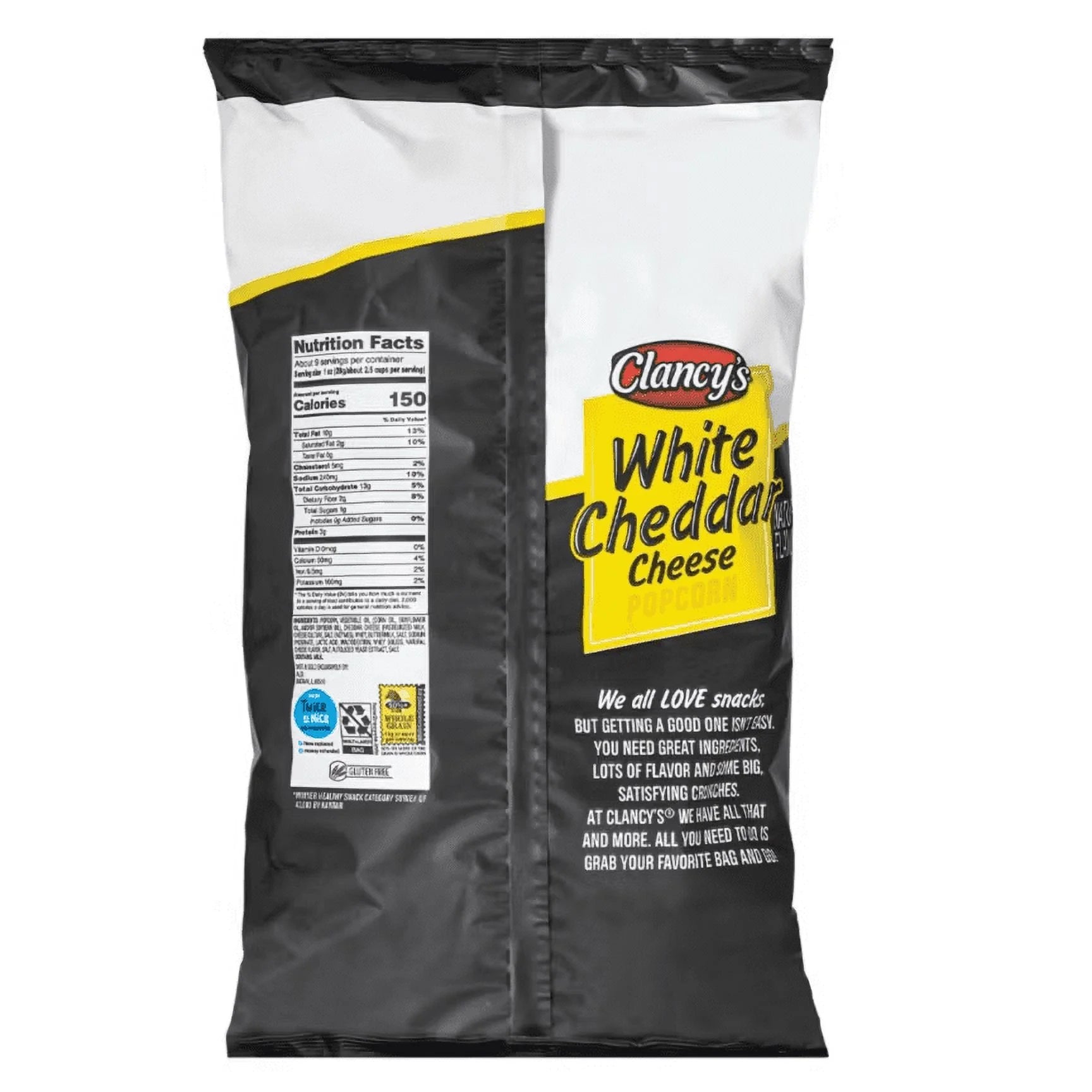 Clancy's White Cheddar Cheese Popcorn 6.75 oz