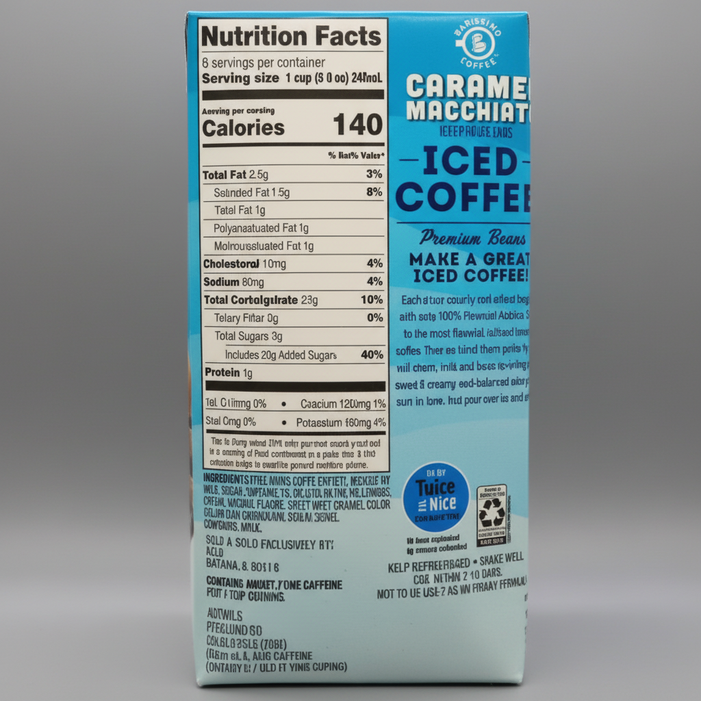 Barissimo Nutrition Label