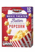 Clancy's Movie Theater Butter Microwave Popcorn 12 bags box