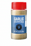 Stonemill Garlic Powder 3.12 oz Clear Plastic Shaker Bottle Red Cap Blue Label ALDI Original