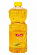 Carlini Corn Oil 48 fl oz Large Clear Plastic Bottle Yellow Cap Golden Yellow Oil