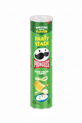 Pringles Sour Cream and Onion Party Stack 7.1 oz can front with bursting with flavor badge