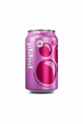 Poppi Doc Pop prebiotic soda 12 fl oz purple and pink can 5g sugar 30 calories