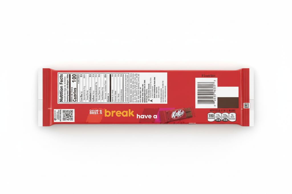 Kit Kat Crisp Wafers Milk Chocolate 8 Snack Size 3.92oz - Back Package