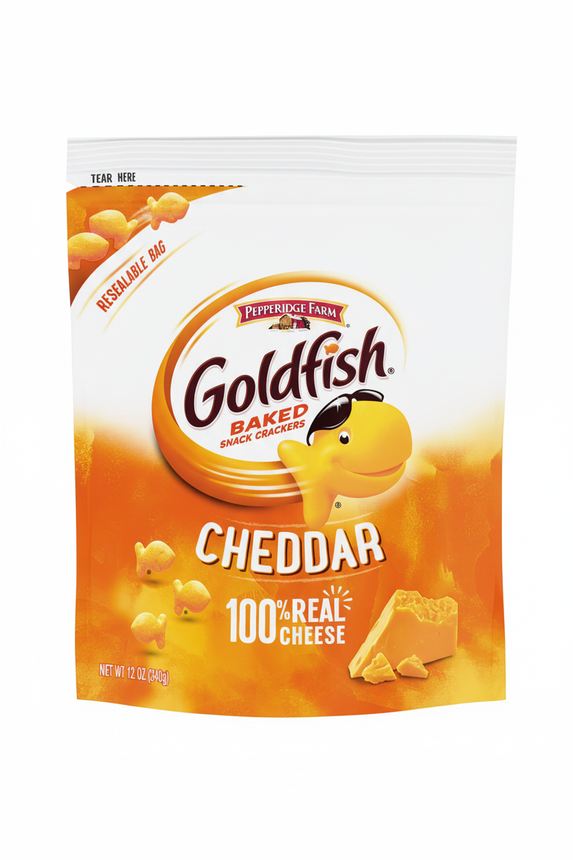 Pepperidge Farm Cheddar Goldfish Crackers 12 oz Front