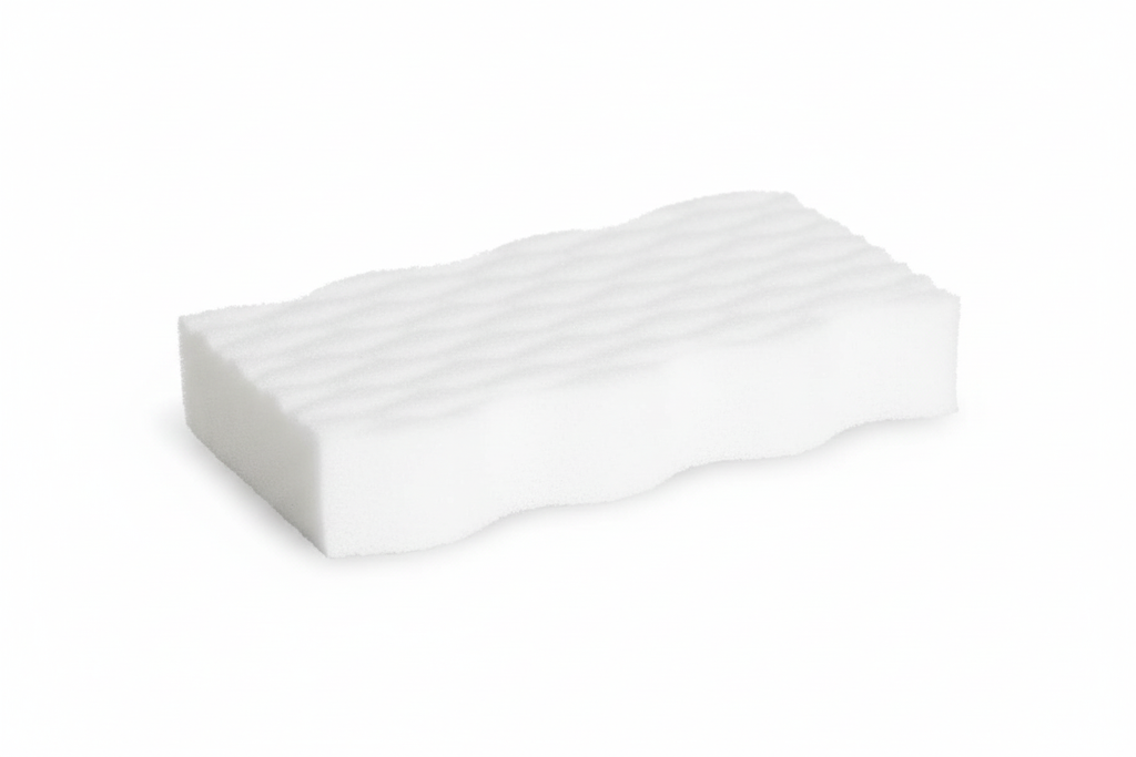 Power Force Cleaning Eraser Extra Strength White Melamine Foam Pad Close Up