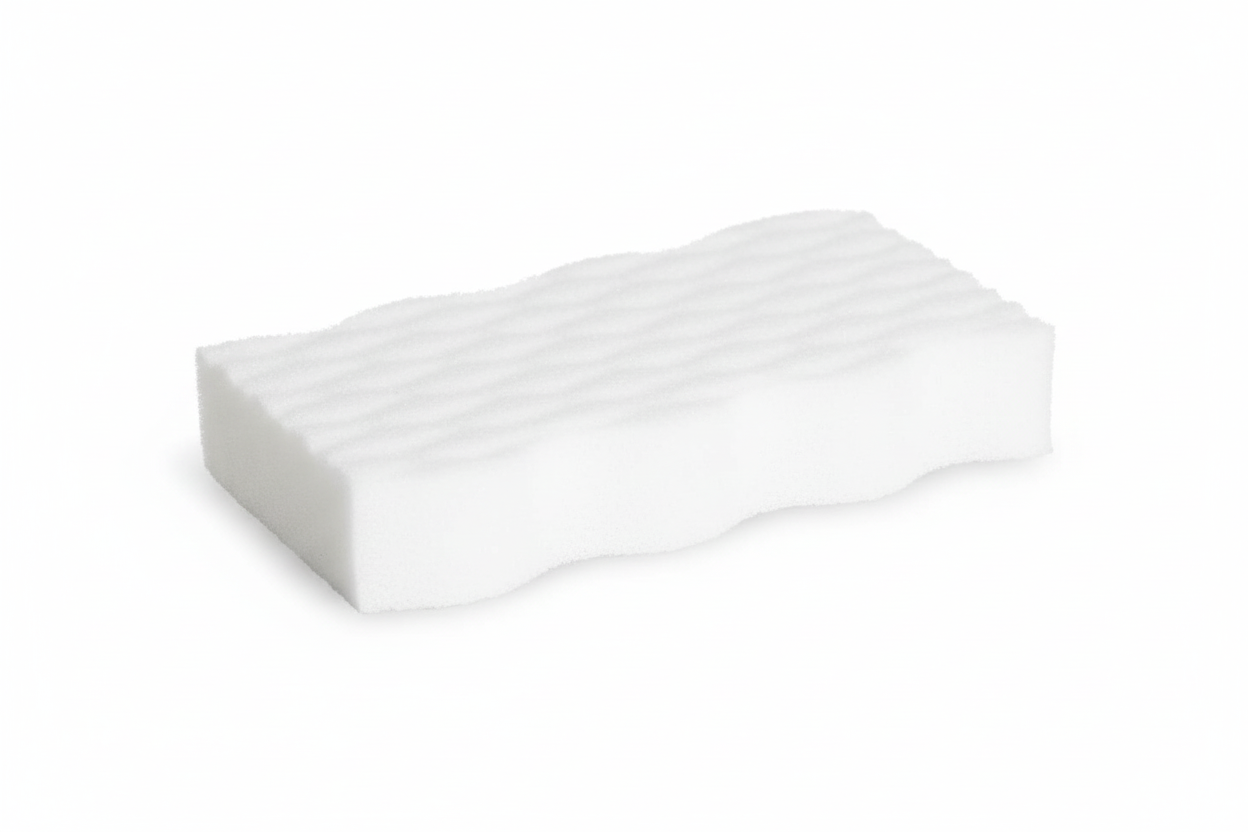 Power Force Cleaning Eraser Extra Strength White Melamine Foam Pad Close Up