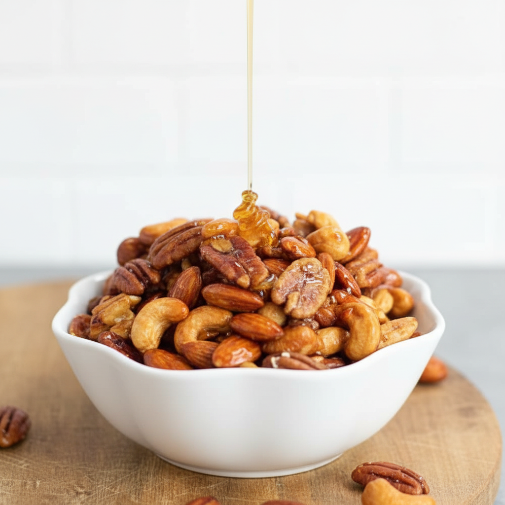 Specially Selected Honey Roasted Nut Blend - Lifestyle Bowl of Mixed Nuts
