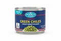 Pueblo Lindo Chopped Green Chiles 4 oz Steel Can Royal Blue Label Golden Yellow Text Non BPA Lining 5 Calories Per 2 Tbsp