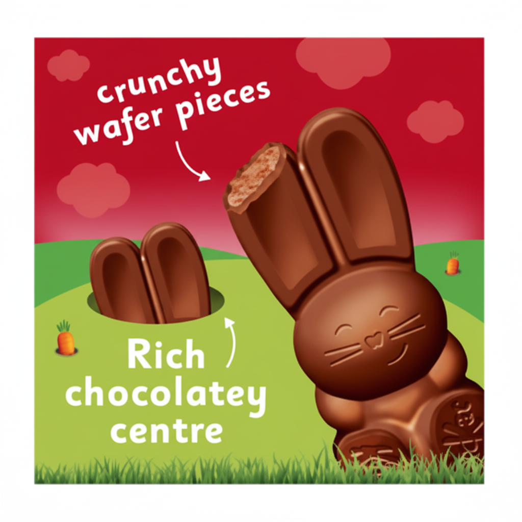 Kit Kat Bunnies - Crunchy Wafer Pieces Rich Chocolatey Centre