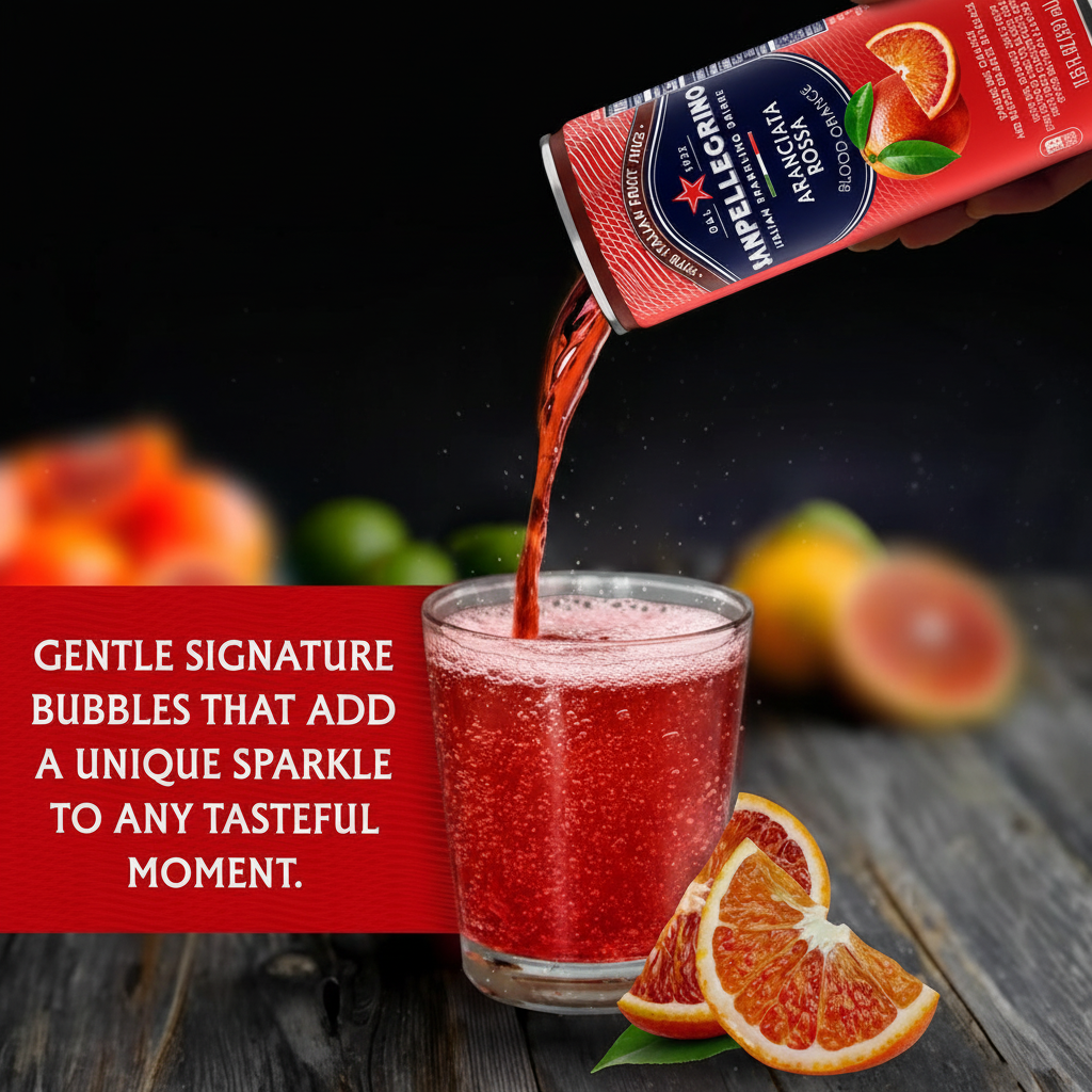 San Pellegrino Aranciata Rossa - Gentle Signature Bubbles Pour Shot