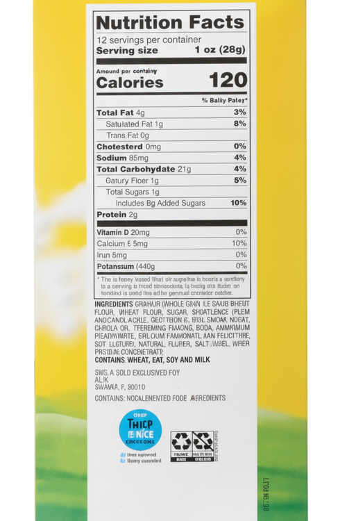 Benton's Mini Bear Honey Grahams nutrition facts label