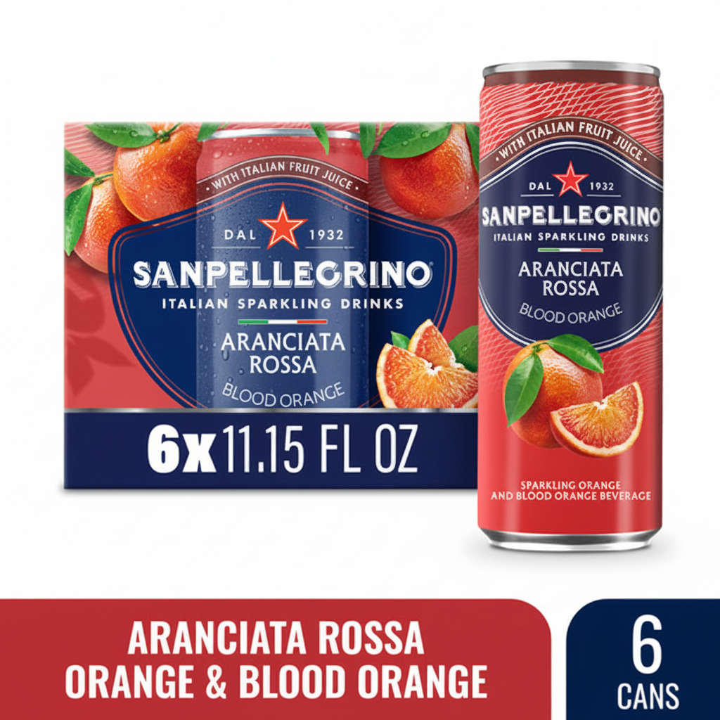 San Pellegrino Aranciata Rossa Blood Orange - 6 x 11.15 fl oz Pack