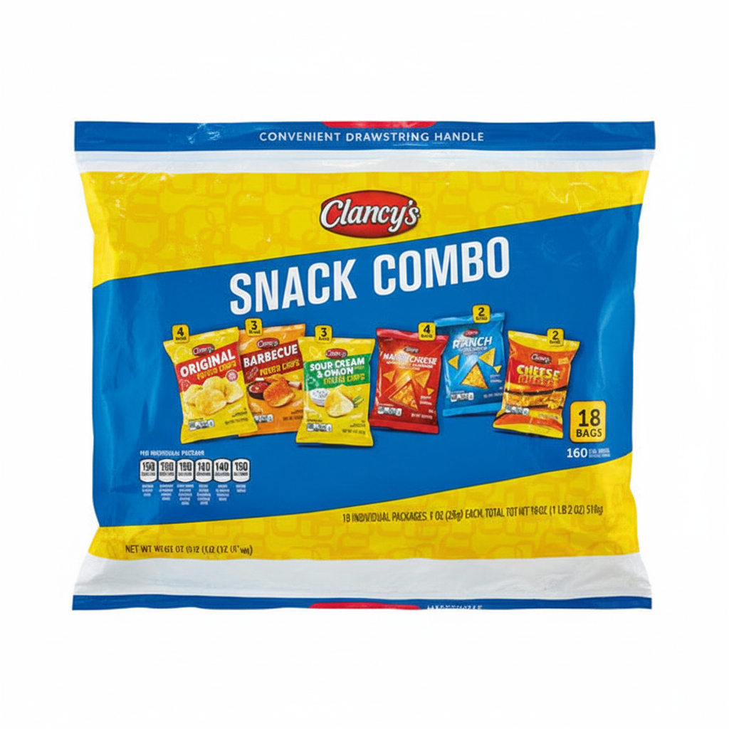 Clancy's Snack Combo 18-count variety pack bag front