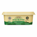 Countryside Creamery Spreadable Irish Butter with Canola Oil 7.5oz cream tub with green Irish countryside hills, Imported from Ireland badge and grass-fed cows claim