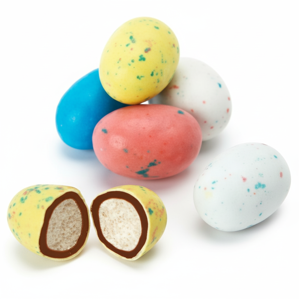 Whoppers Robin Eggs - Pastel Candy Detail with Chocolate Center