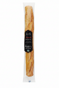 Specially Selected French Baguette Take & Bake 9.5oz in clear tall bag with dark oval badge, red French script and Non-GMO verified badge