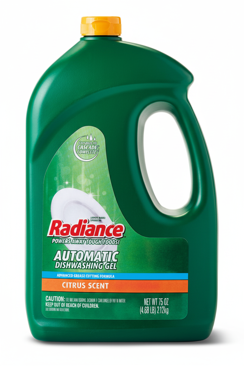 Radiance Automatic Dishwashing Gel Citrus Scent 75 fl oz Advanced Grease Cutting Formula Powers Away Tough Foods