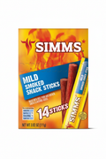 Simms Mild Smoked Snack Sticks 14-count box front