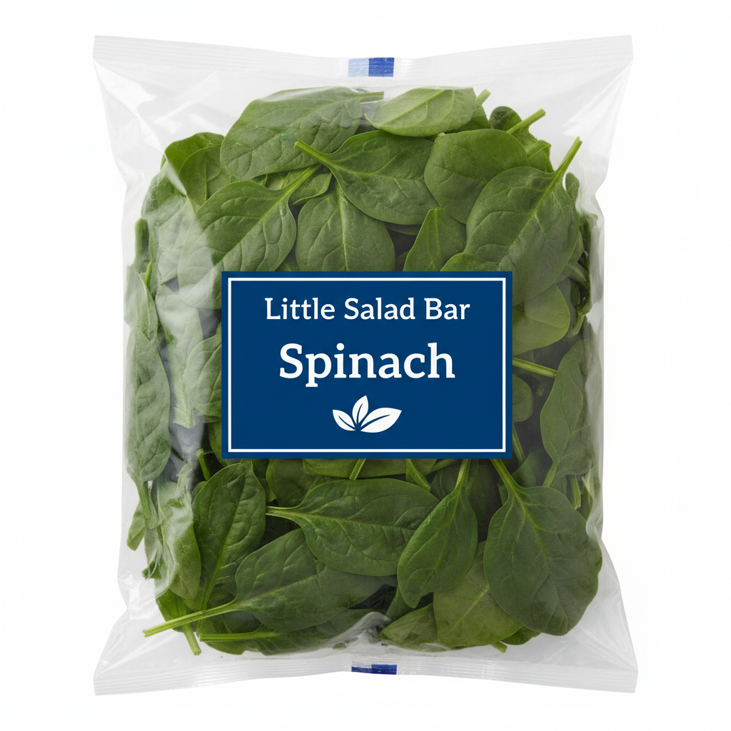 Little Salad Bar Flat Leaf Spinach 8 oz bag