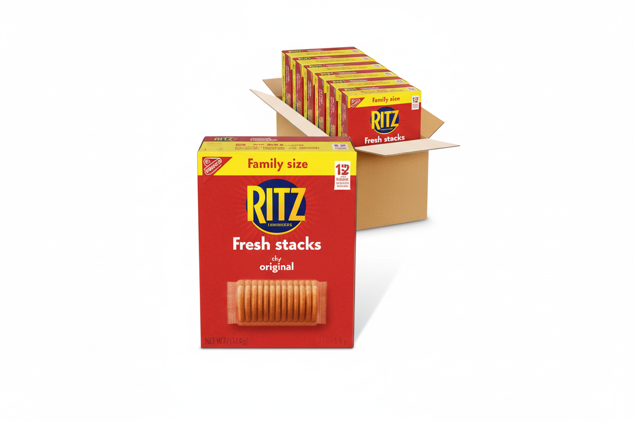 Nabisco Ritz Fresh Stacks Family Size multi-box bulk view