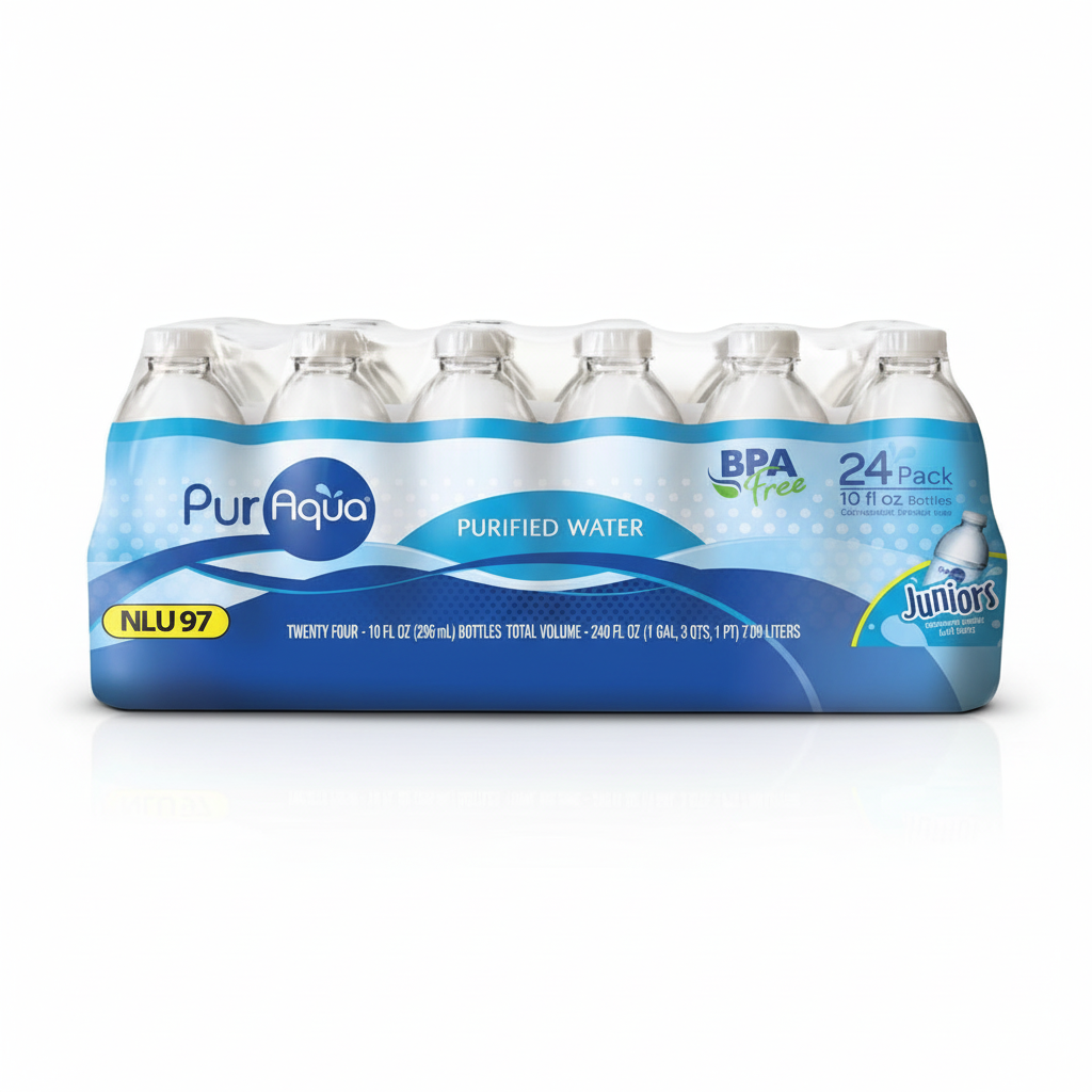PurAqua Purified Water 24-pack 10 fl oz Junior bottles
