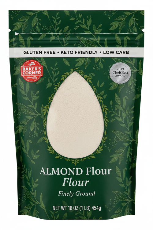 Baker's Corner Almond Flour Finely Ground 16 oz Green Bag Gluten Free Keto Friendly Low Carb