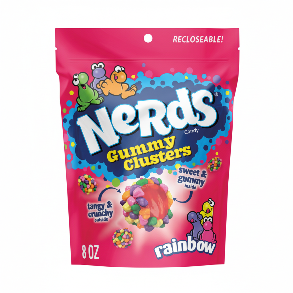 Nerds Rainbow Gummy Clusters - Front Bag