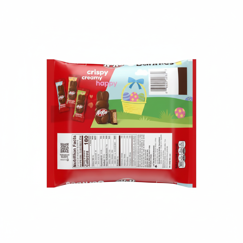 Kit Kat Bunnies Crisp Wafers Milk Chocolate - Back of Bag