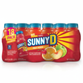 SunnyD Fruit Punch 18-pack 6.75 fl oz bottles 80% Vitamin C 50 calories artificially flavored punch 3.2 QT