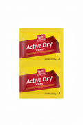 Baker's Corner Active Dry Yeast 3 Packet Strip Front Yellow Foil Red Banner 0.25 oz Each
