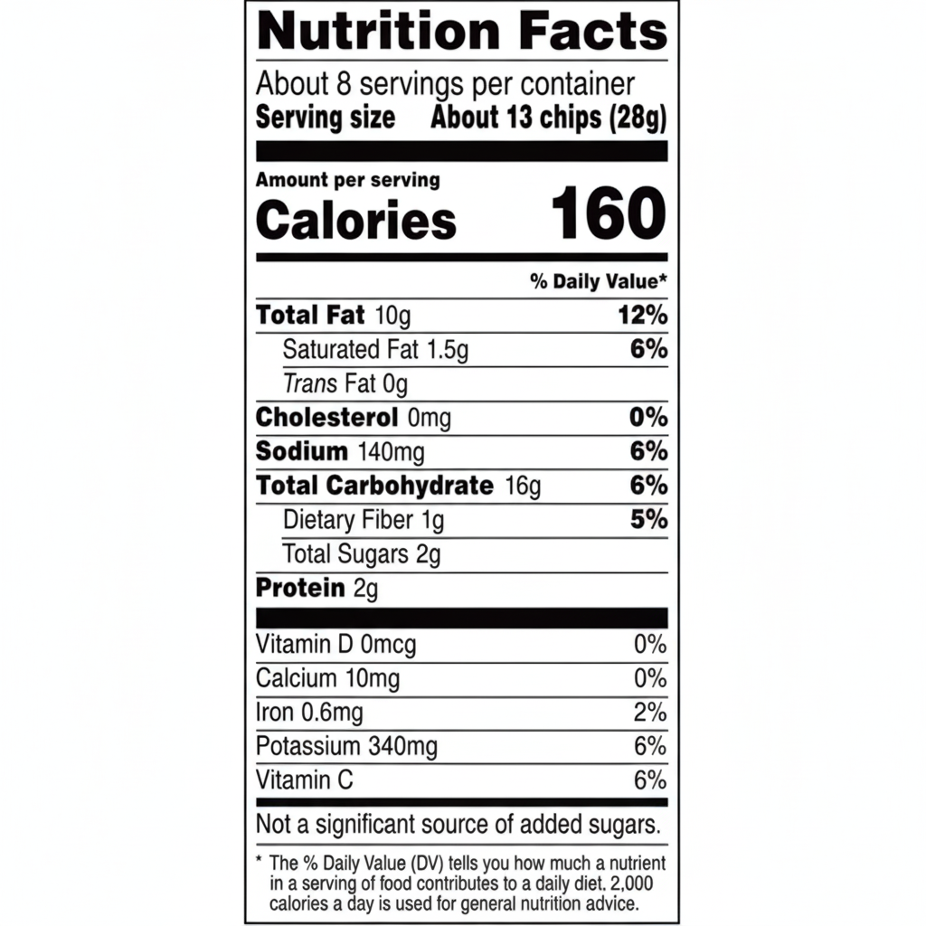 Lay's Wavy Hickory BBQ Potato Chips - Nutrition Facts
