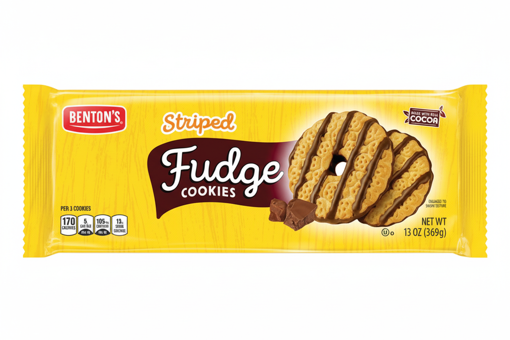 Benton's Striped Fudge Cookies 13 oz Package