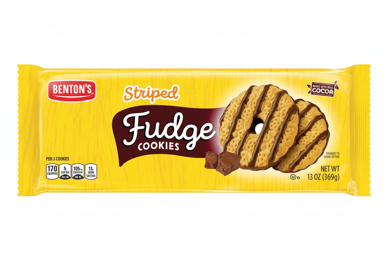 Benton's Striped Fudge Cookies 13 oz Package