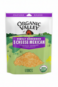 Organic Valley Finely Shredded 3 Cheese Mexican Blend - Product Packaging