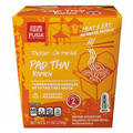 Fusia Asian Inspirations Pad Thai Ramen takeout box 8.11 oz 440 calories 13g protein no MSG mild spice heat and eat no water needed microwave ready 2 minutes