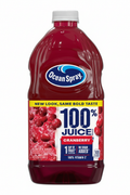 Ocean Spray 100% Juice Cranberry Juice Blend 64 fl oz no sugar added 1 cup of fruit 100% Vitamin C blend of 4 juices