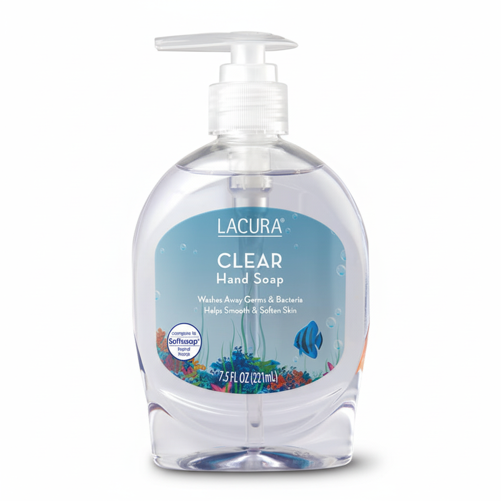 Lacura Clear Aquarium Hand Soap 7.5 fl oz pump bottle