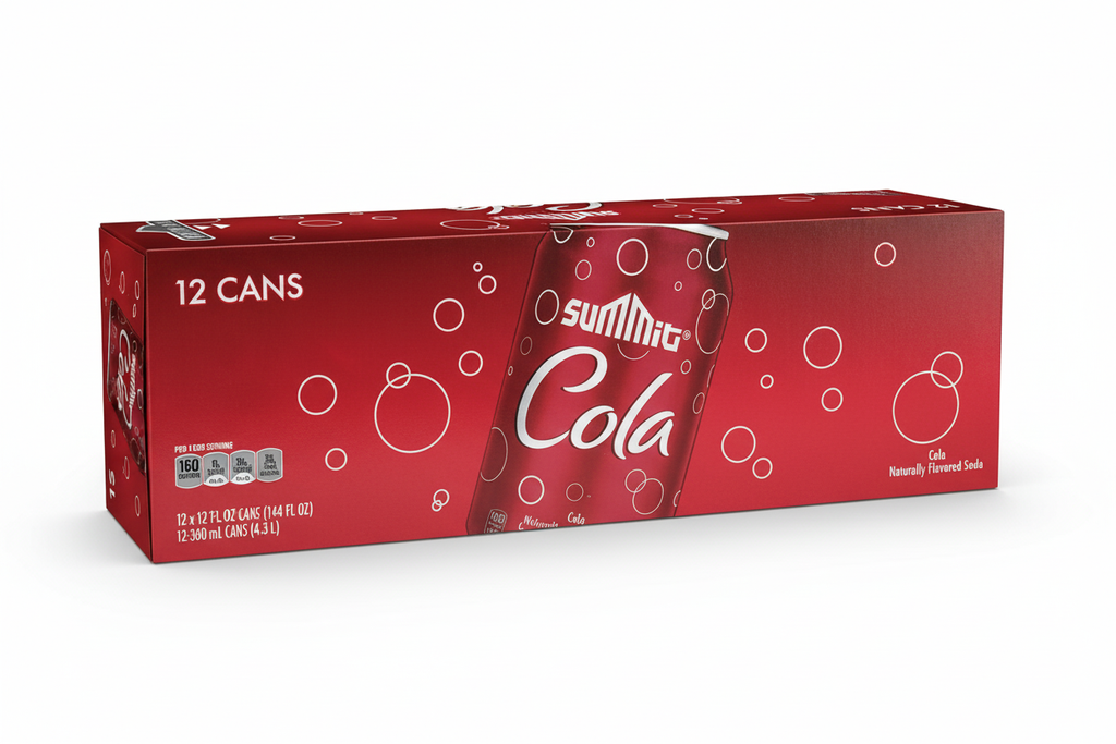 Summit Cola 12 cans box 12 x 12 fl oz naturally flavored cola soda