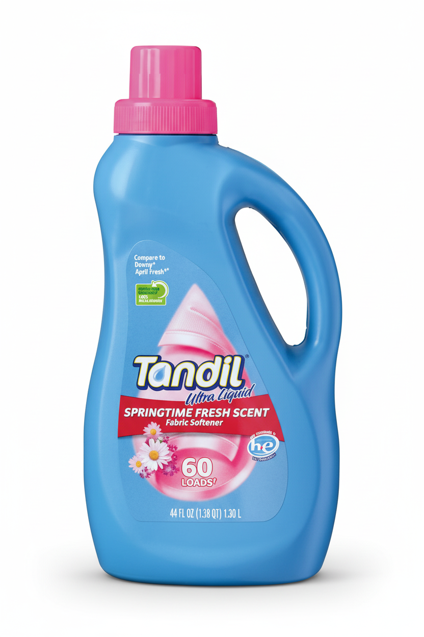 Tandil Ultra Liquid Springtime Fresh Scent Fabric Softener 44 fl oz 60 Loads HE Compatible