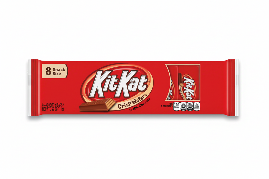 Kit Kat Crisp Wafers Milk Chocolate 8 Snack Size 3.92oz - Front Package