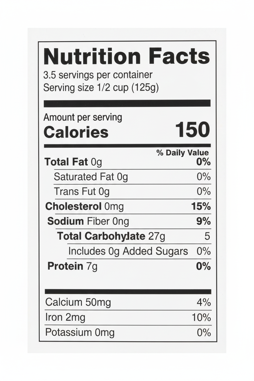 Dakota's Pride Great Northern Beans Nutrition Facts 150 Calories 7g Protein 5g Dietary Fiber Per Half Cup Serving
