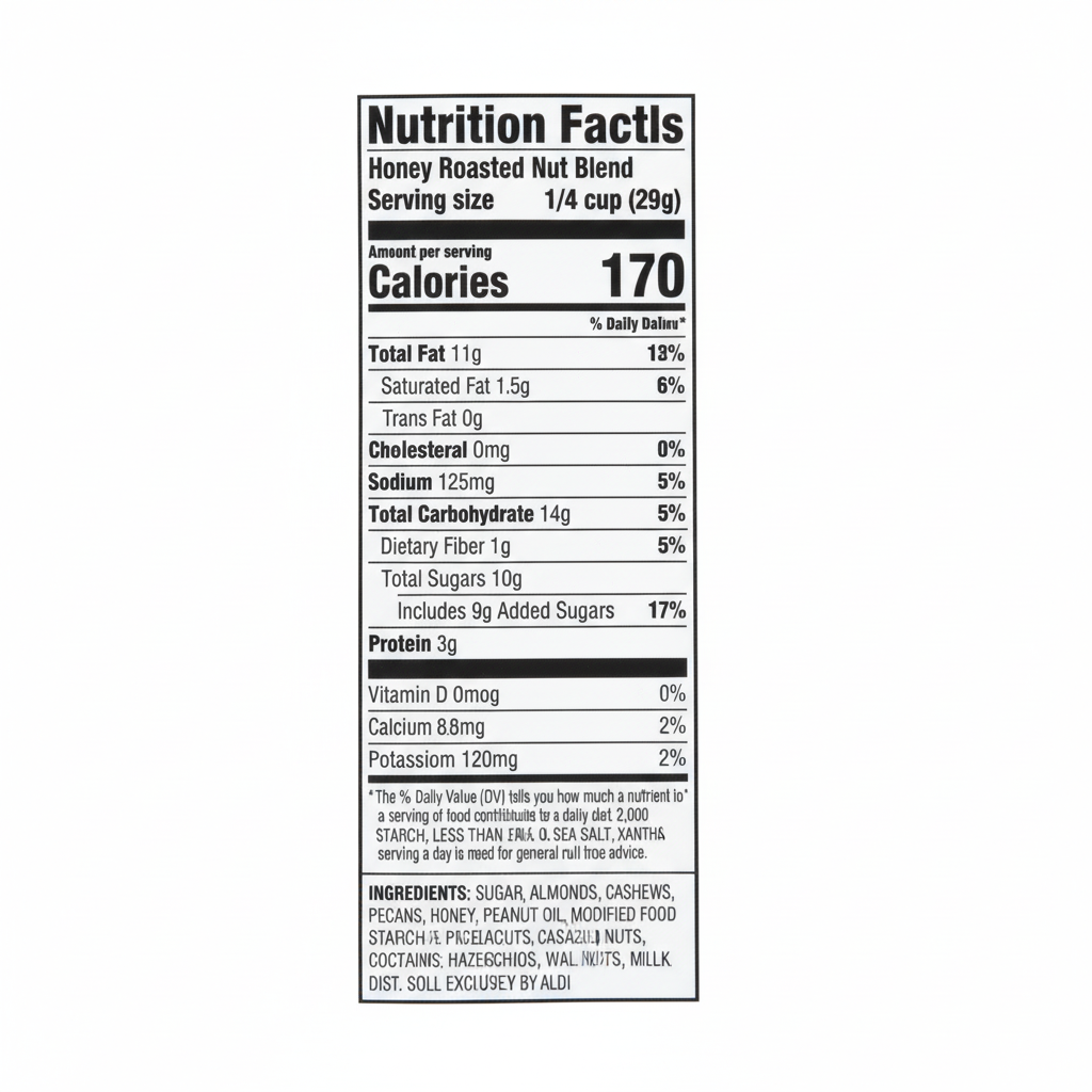 Specially Selected Honey Roasted Nut Blend - Nutrition Facts 170 Calories