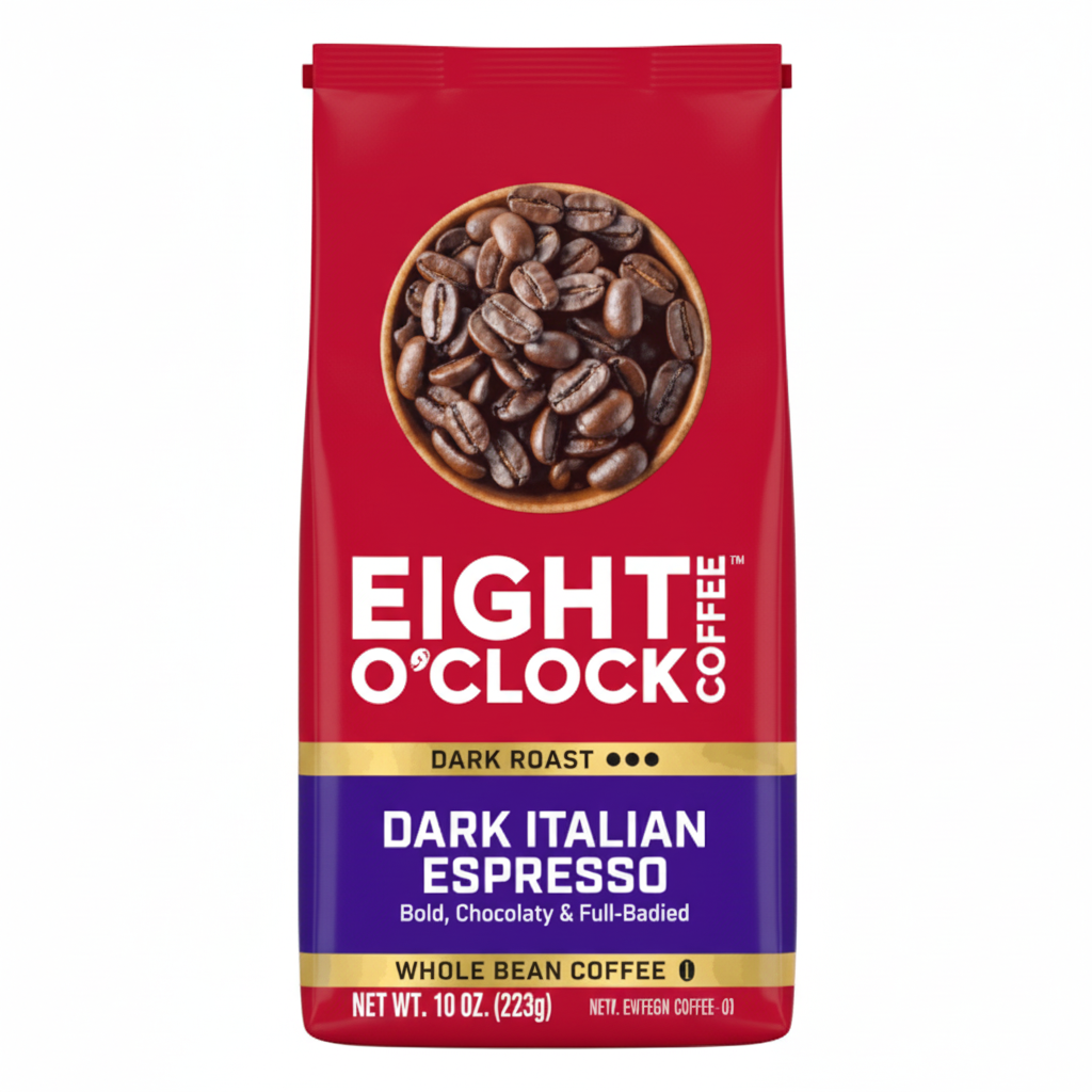 Eight O'Clock Whole Bean Dark Roast Dark Italian Espresso Coffee