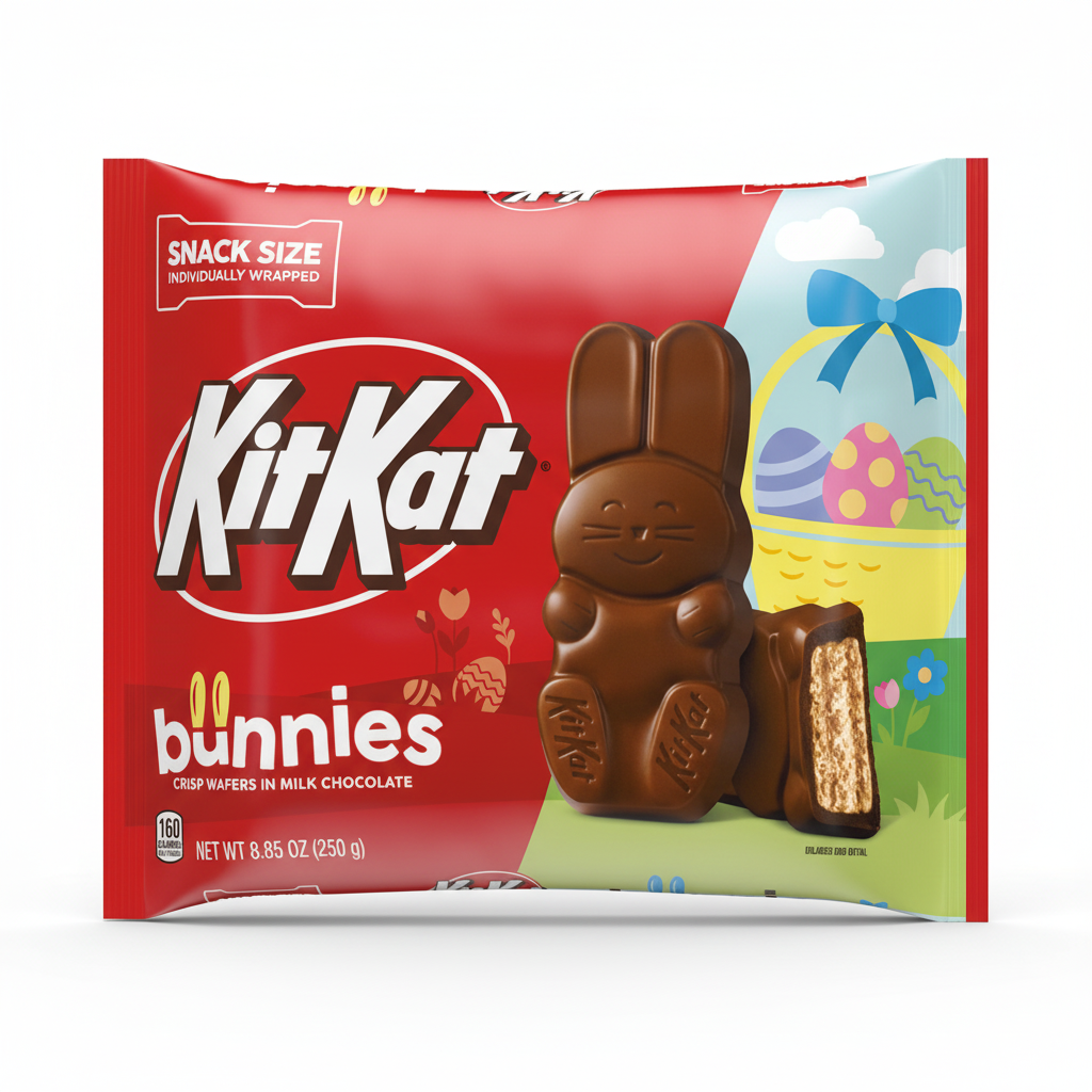 Kit Kat Bunnies Crisp Wafers Milk Chocolate 8.85oz - Front Bag