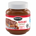 Berryhill Hazelnut Spread 13oz jar front view with red label band and white lid