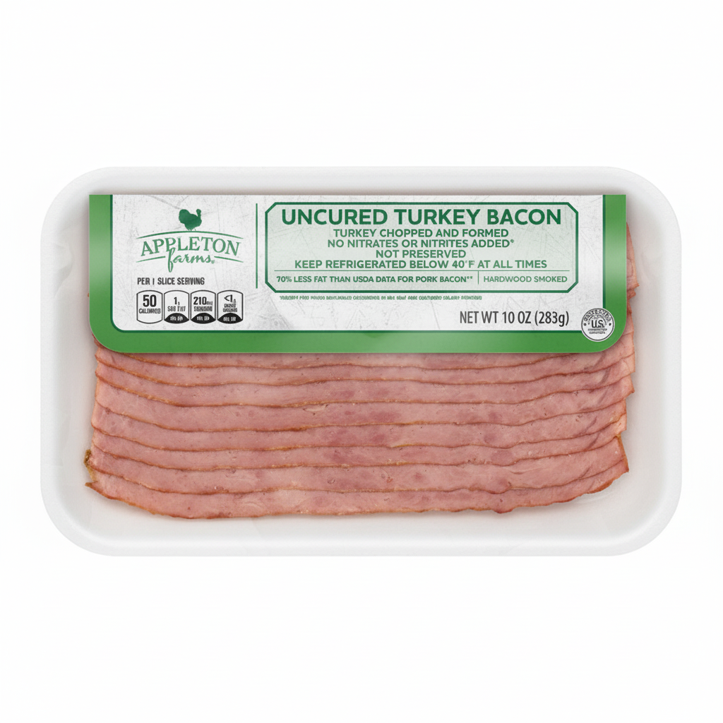 Appleton Farms Uncured Turkey Bacon 10 oz