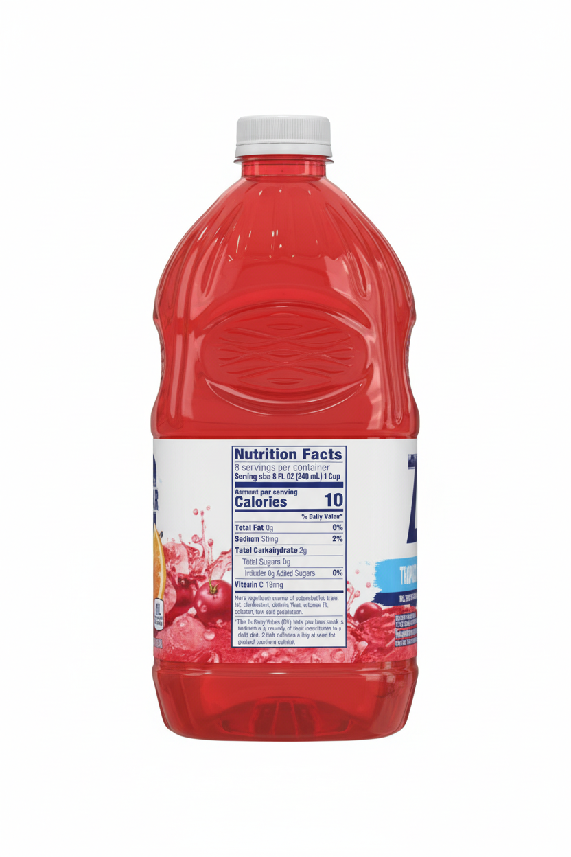 Ocean Spray ZERO Sugar Tropical Punch nutrition facts 10 calories 0g sugar 8 servings per container flavored cranberry juice drink
