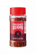 Stonemill Crushed Red Pepper 1.5 oz Clear Plastic Shaker Bottle Red Cap Bold Red Maroon Label ALDI Original