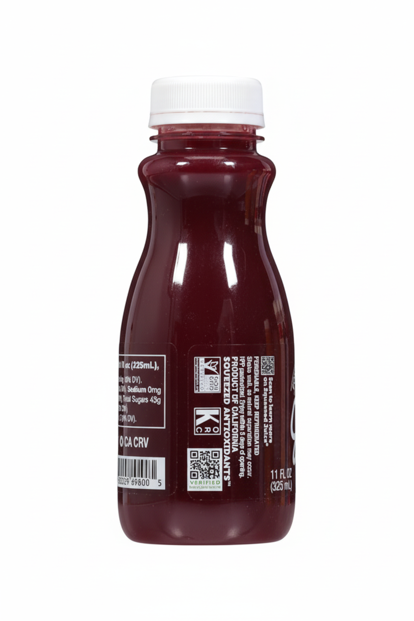 Squeezed Juice Pomegranate 100% Juice kosher non-GMO verified product of California squeezed antioxidants perishable keep refrigerated